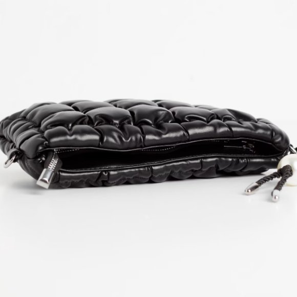 Padded Quilted Pearl Detail Crossbody Bag NWT by Melanie Lyne v2 - Picture 5 of 5